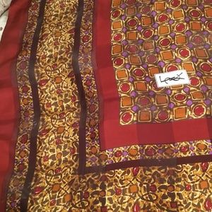 Yves Saint Laurent YSL silk scarf 53” by 53”